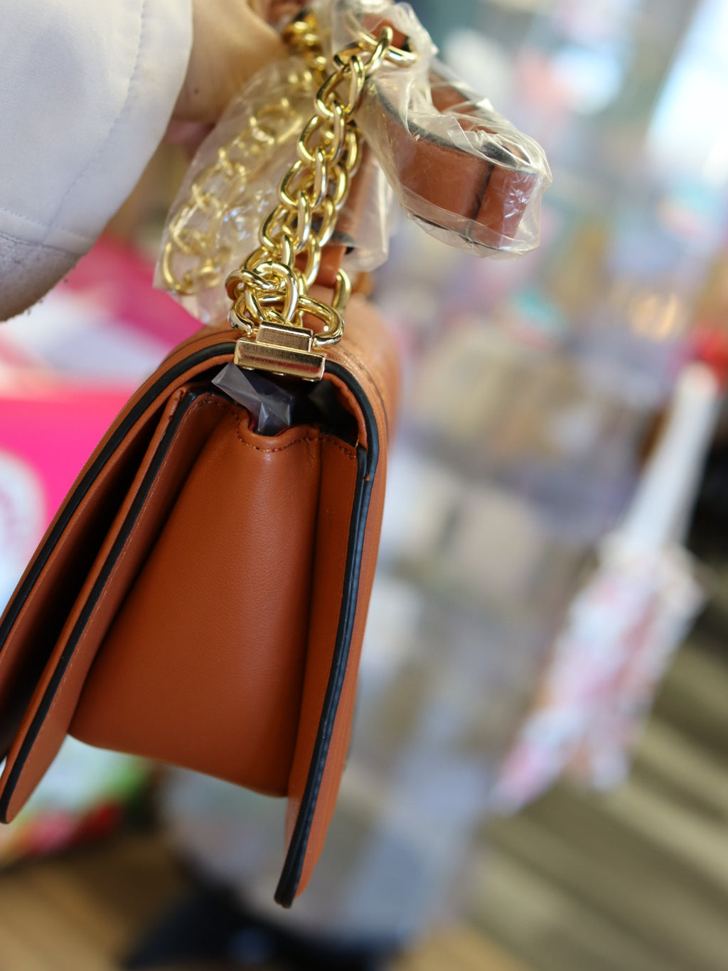 Coco Quilted Crossbody Bag Brown