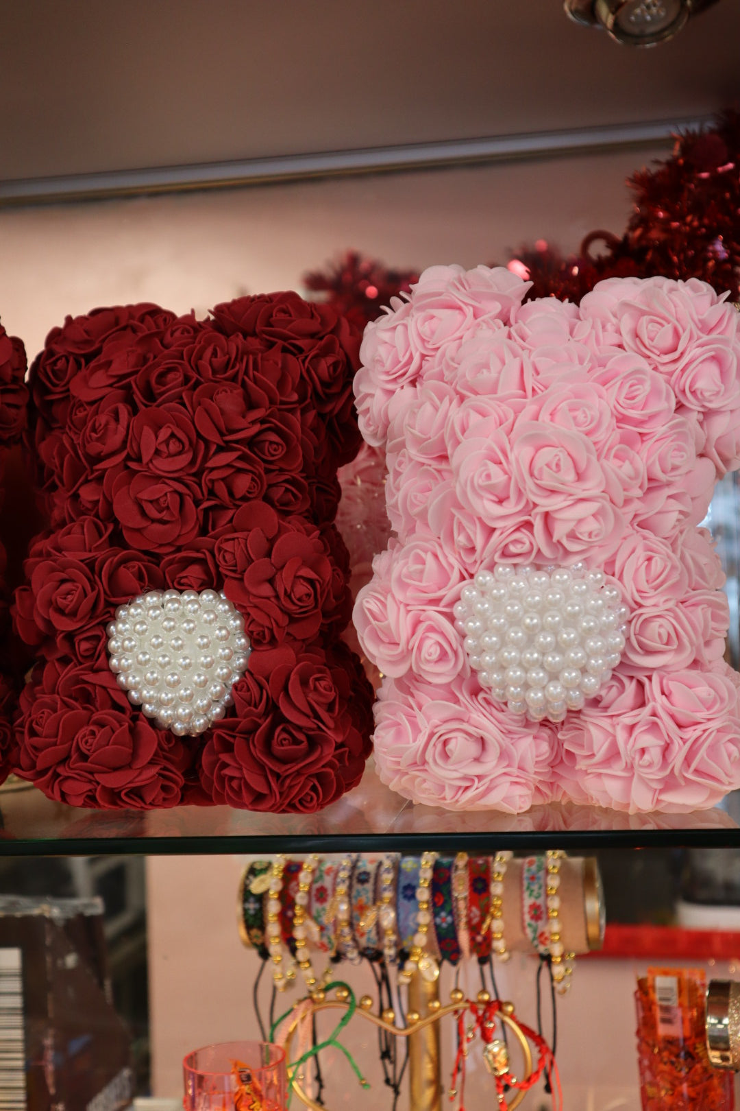 Rose Bears with Pearls