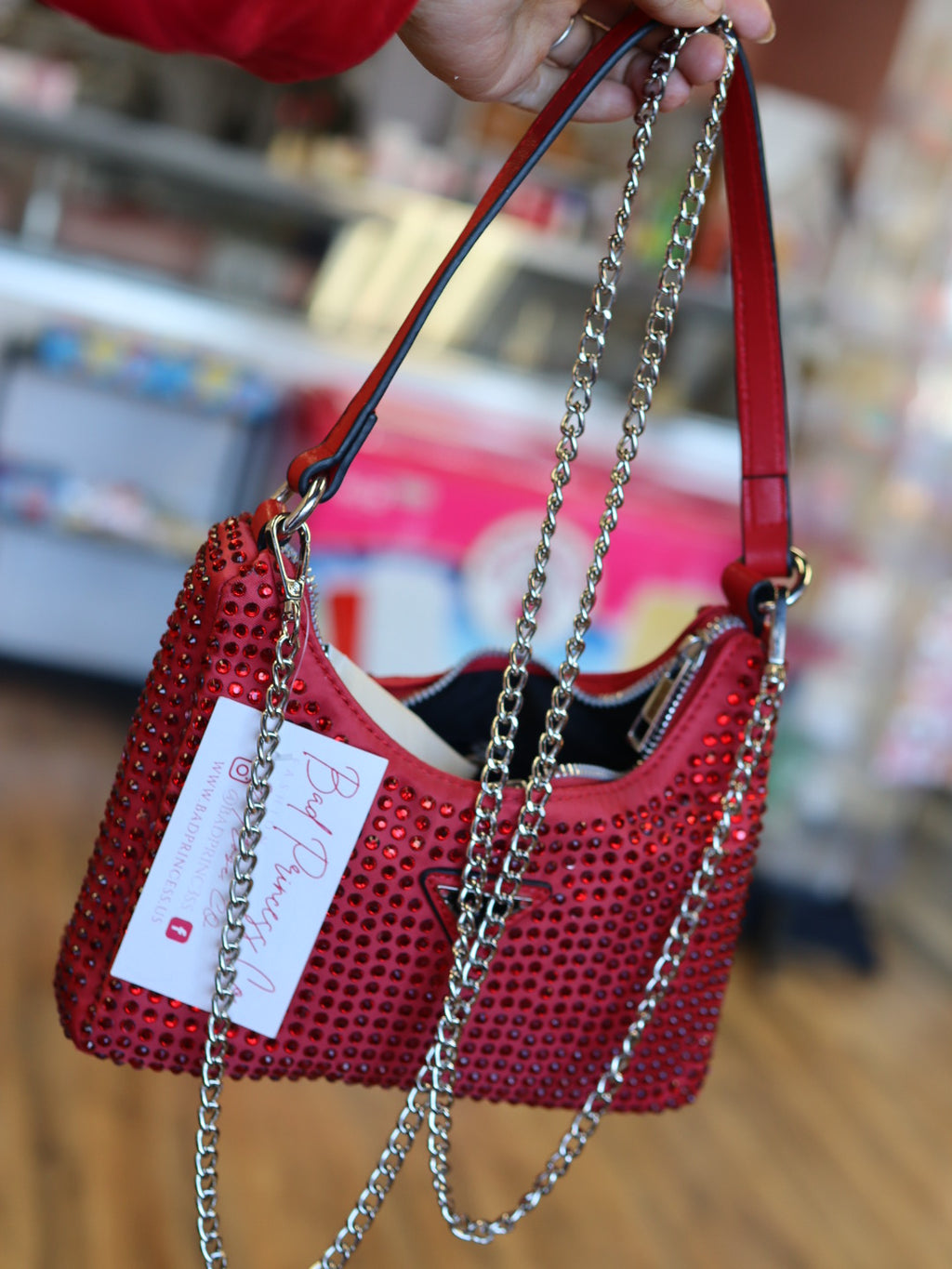 Dorothy Red Rhinestone Small Handbag