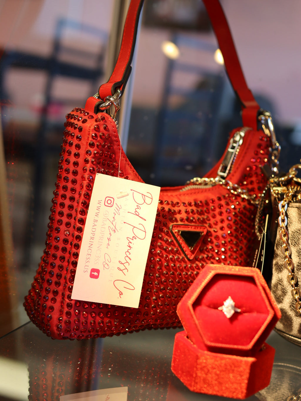 Dorothy Red Rhinestone Small Handbag