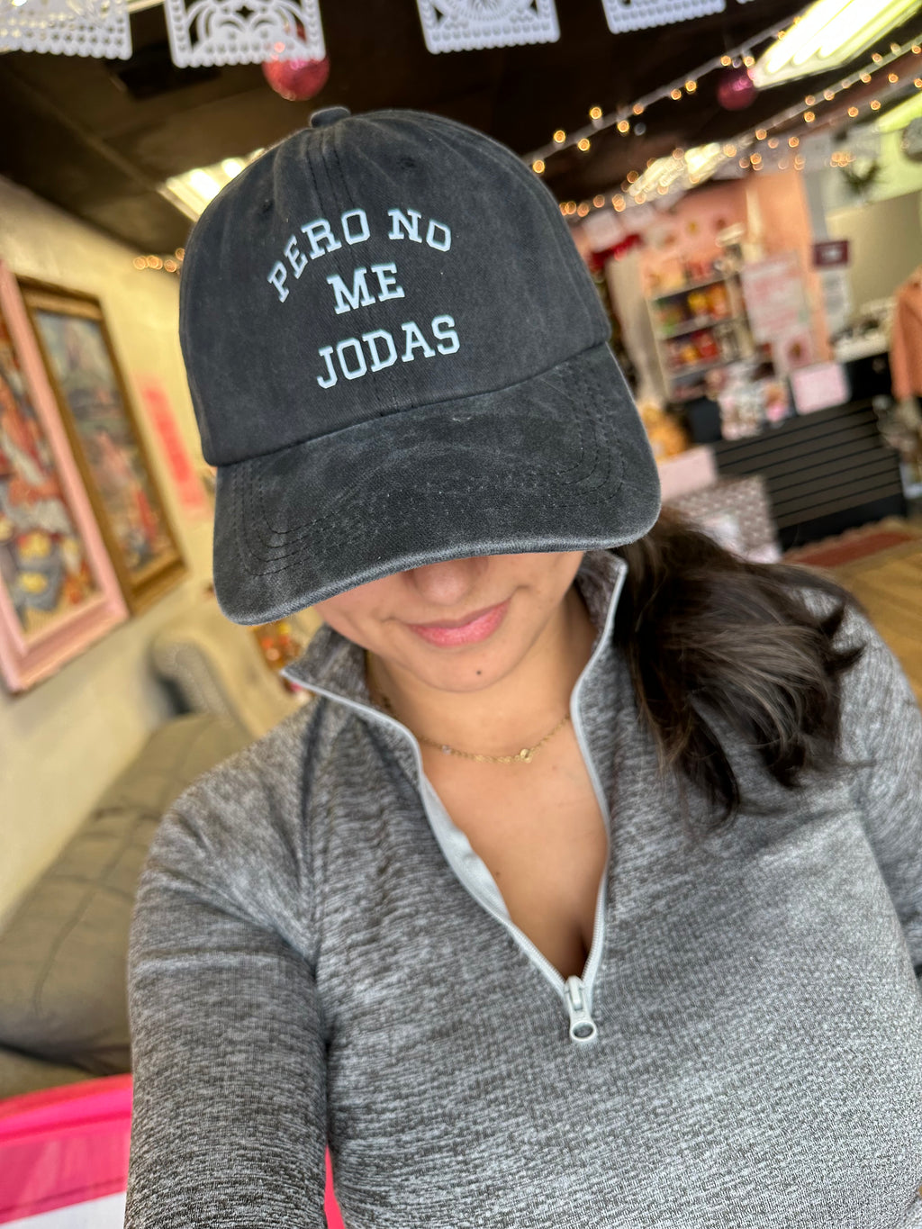 No Me Jodas Black Ball Cap